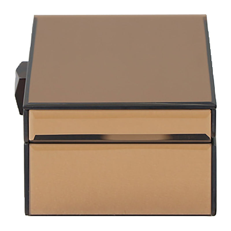Aufbewahrungsbox Lins Braun – Glas-Deko-Box mit Spiegel-Effekt