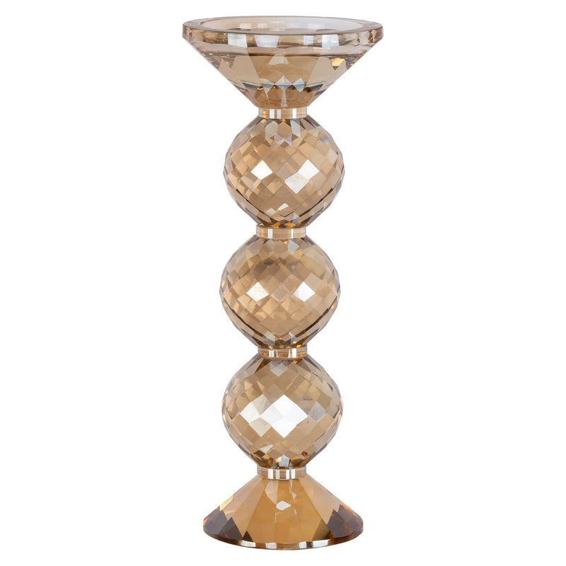 Kerzenhalter Channah Champagne aus Kristall, 24,5 cm hoch