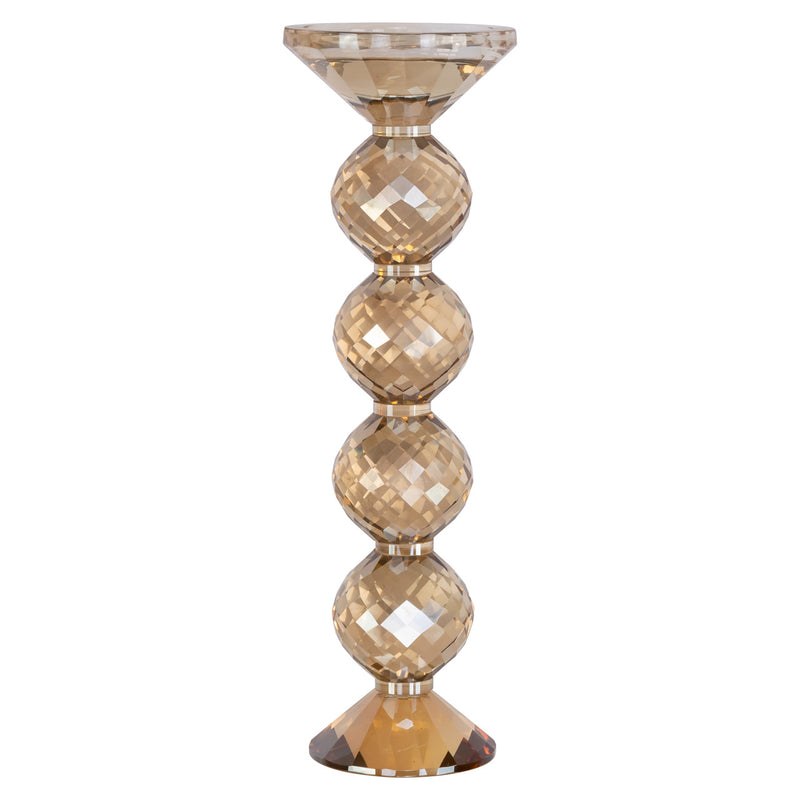 Kerzenhalter Channah Champagne aus Kristall, 30,5 cm hoch, Richmond