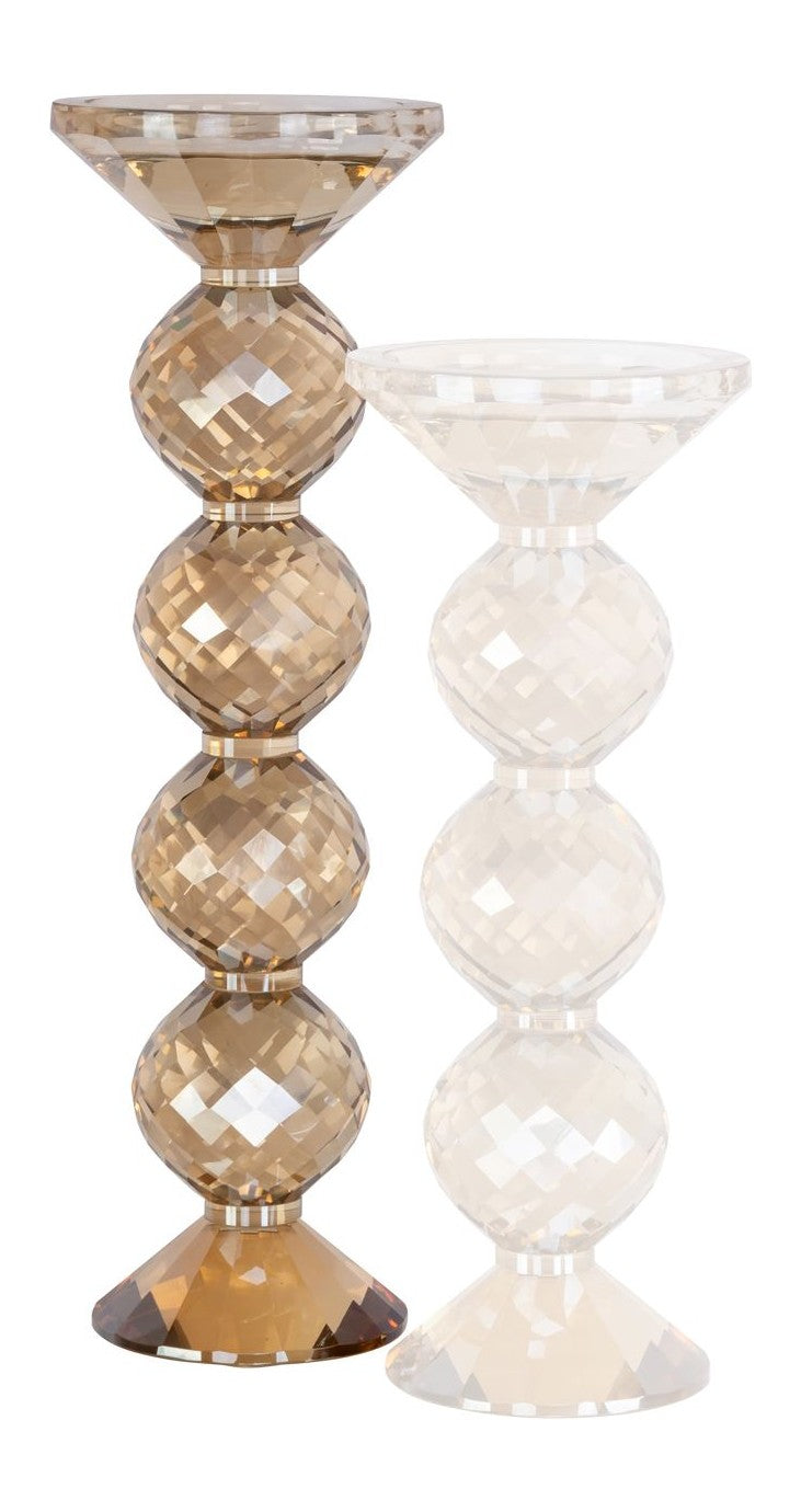 Kerzenhalter Channah Champagne aus Kristall, 30,5 cm hoch, Richmond