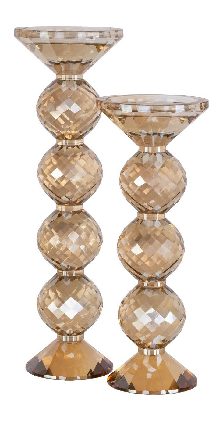 Kerzenhalter Channah Champagne aus Kristall, 30,5 cm hoch, Richmond