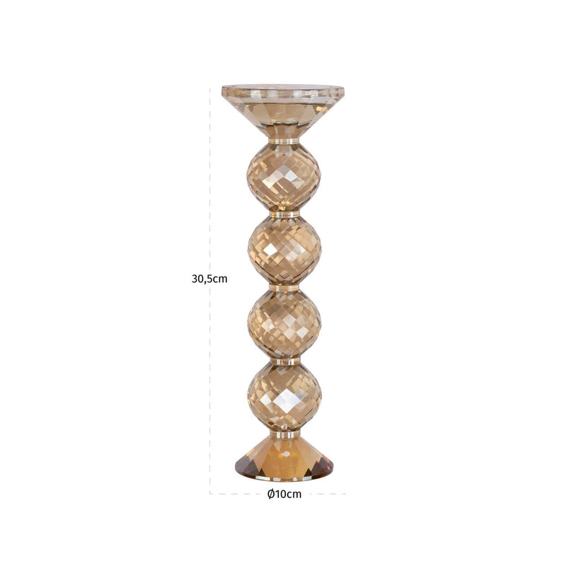 Kerzenhalter Channah Champagne aus Kristall, 30,5 cm hoch, Richmond