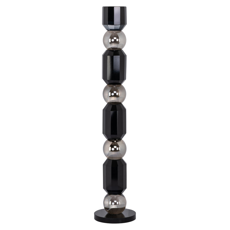 Richmond Kerzenhalter Jessy Black Large aus Kristall, 35,5 cm