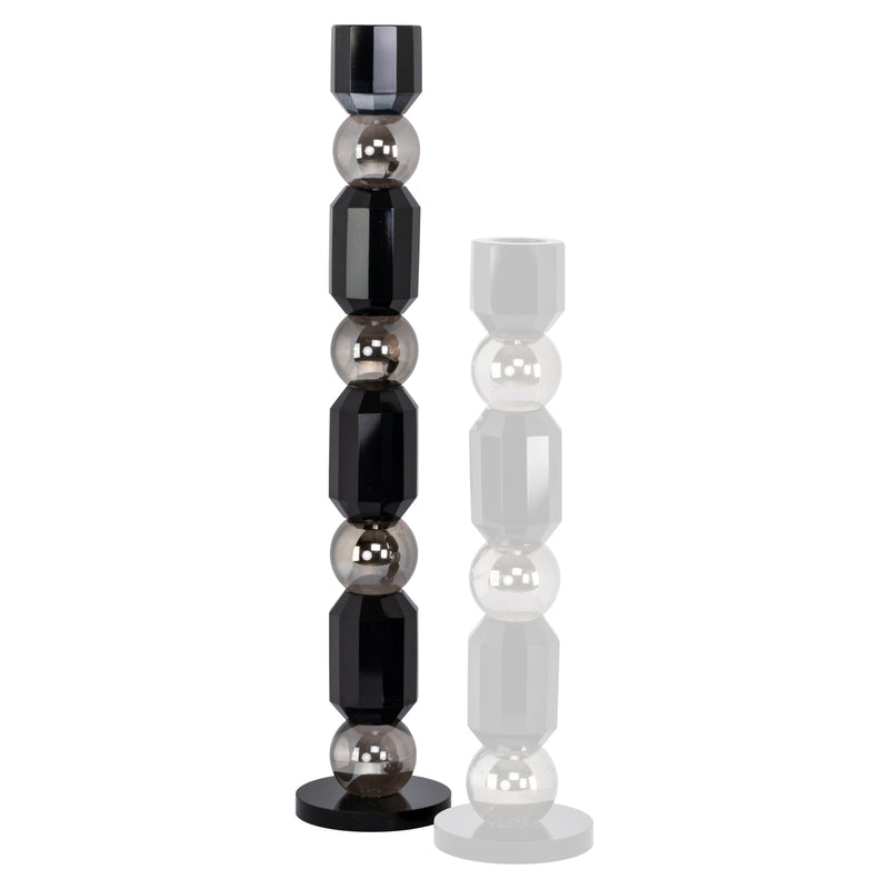 Richmond Kerzenhalter Jessy Black Large aus Kristall, 35,5 cm