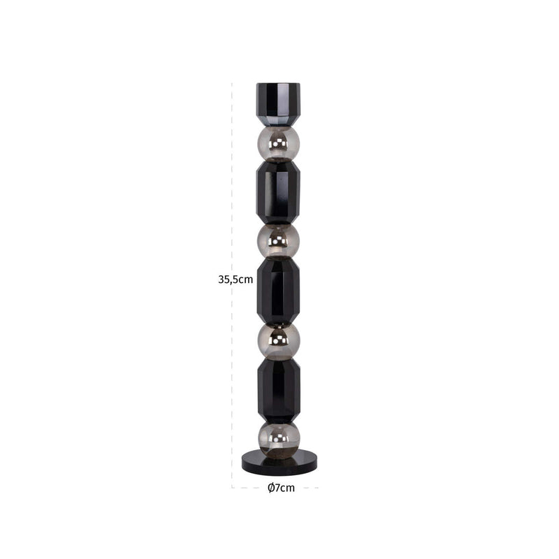 Richmond Kerzenhalter Jessy Black Large aus Kristall, 35,5 cm