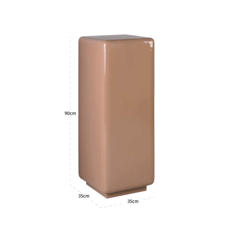 Richmond Säule Clair mocha mousse – Deko-Säule aus Eisen, 90 cm