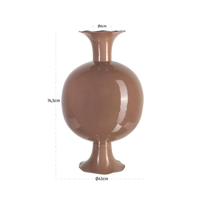 Richmond Vase Mochi Mocha Mousse – Bodenvase Eisen, 74,5 cm