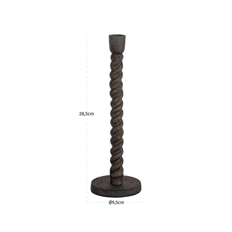 Kerzenhalter Milena Richmond Aluminium Antik-Messing-Optik, 28,5 cm