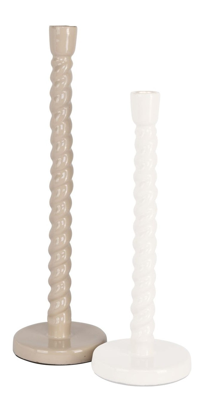 Kerzenhalter Nena tapioca large - eleganter Aluminium Kerzenständer