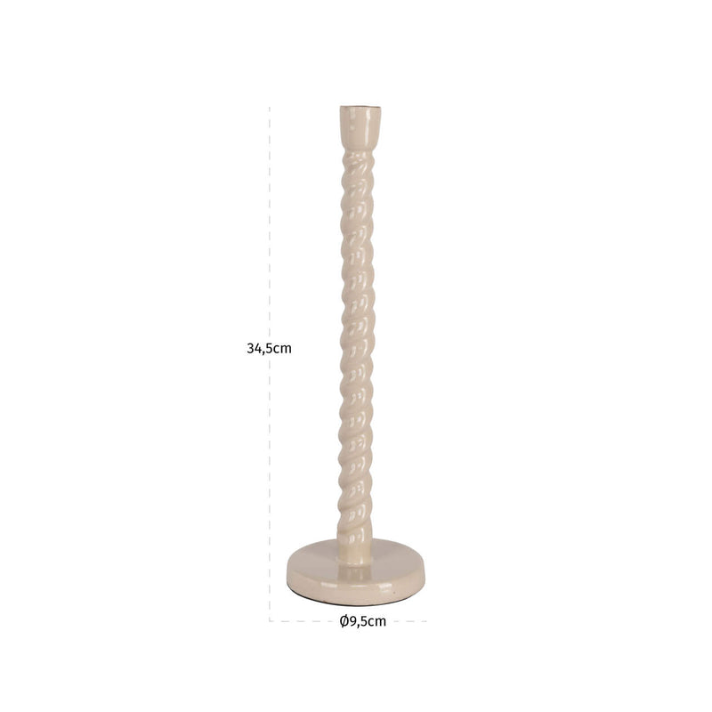 Kerzenhalter Nena tapioca large - eleganter Aluminium Kerzenständer