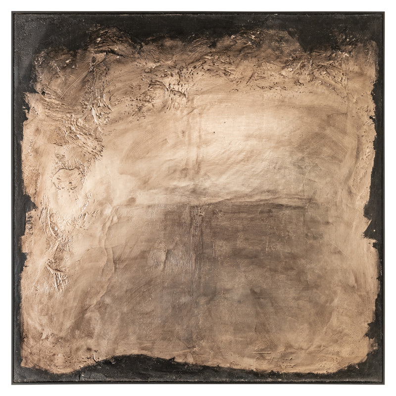 Wandkunst Rival gold – Richmond Wanddeko aus Jute, 120x120 cm