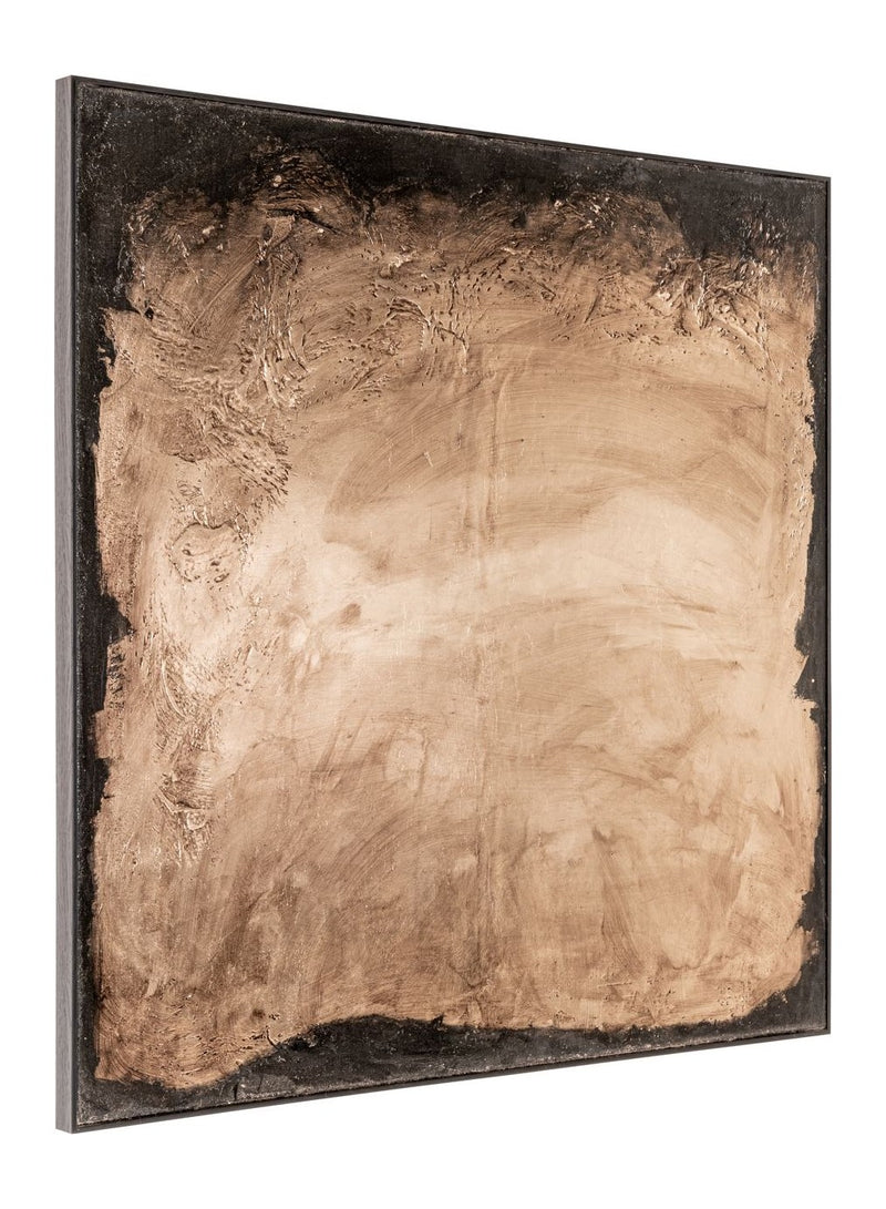 Wandkunst Rival gold – Richmond Wanddeko aus Jute, 120x120 cm