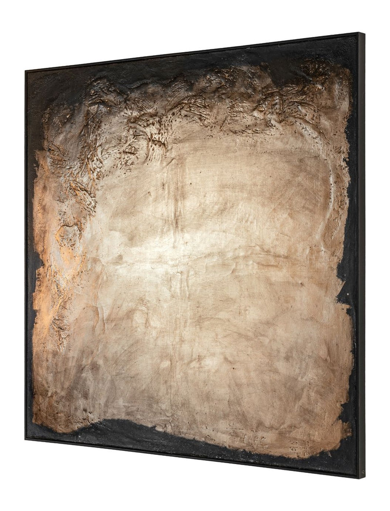 Wandkunst Rival gold – Richmond Wanddeko aus Jute, 120x120 cm