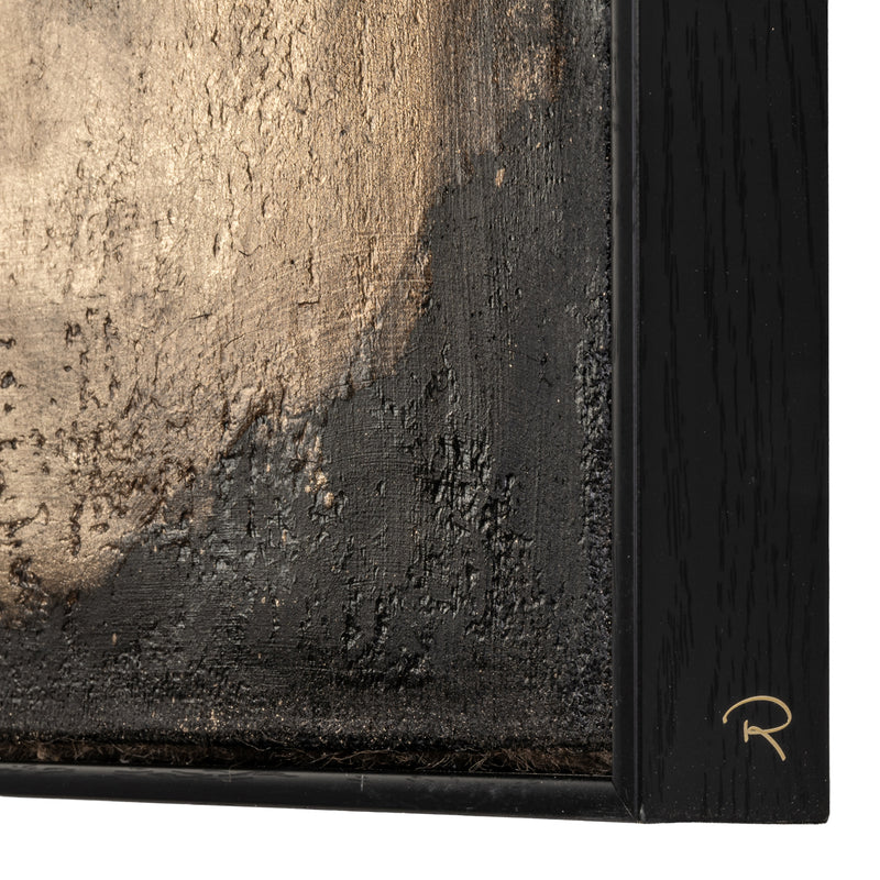 Wandkunst Rival gold – Richmond Wanddeko aus Jute, 120x120 cm