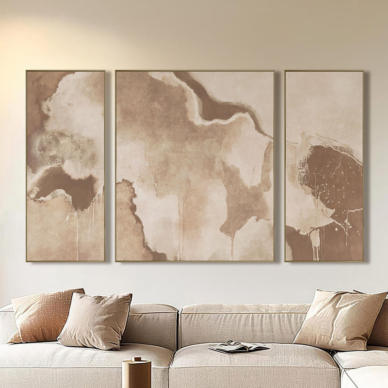 Wandkunst Liberty brown – XXL Wandbild 200x120 cm, Kiefer & Leinwand