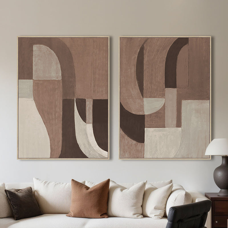 Richmond Wandkunst Tatu Left Brown, Wandbild 120x90 cm, braun