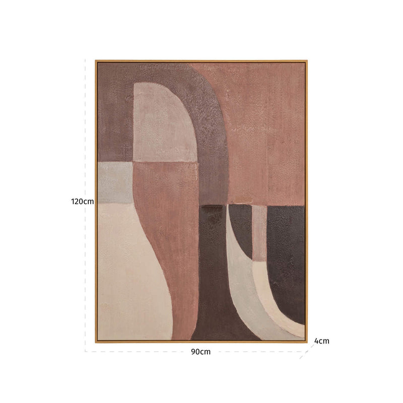 Richmond Wandkunst Tatu Left Brown, Wandbild 120x90 cm, braun