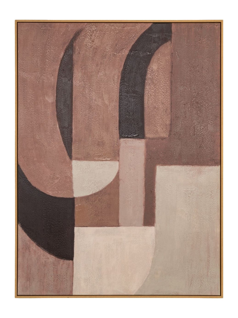 Wandkunst Tatu Braun – dekoratives Wandbild aus Leinwand, 120x90 cm