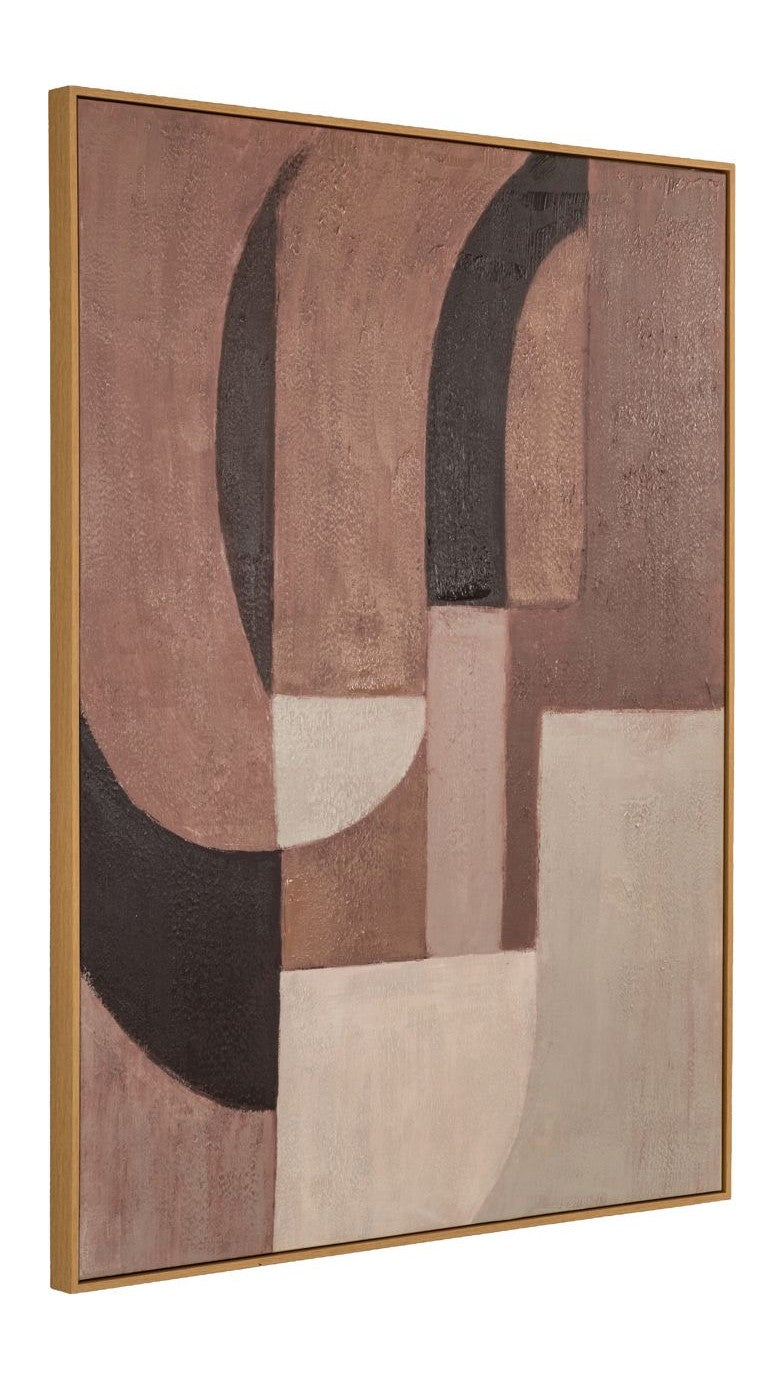 Wandkunst Tatu Braun – dekoratives Wandbild aus Leinwand, 120x90 cm
