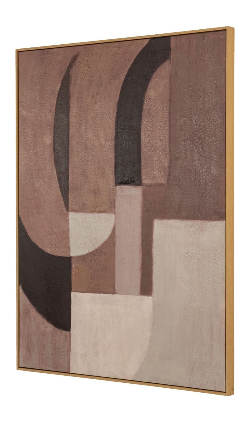 Wandkunst Tatu Braun – dekoratives Wandbild aus Leinwand, 120x90 cm