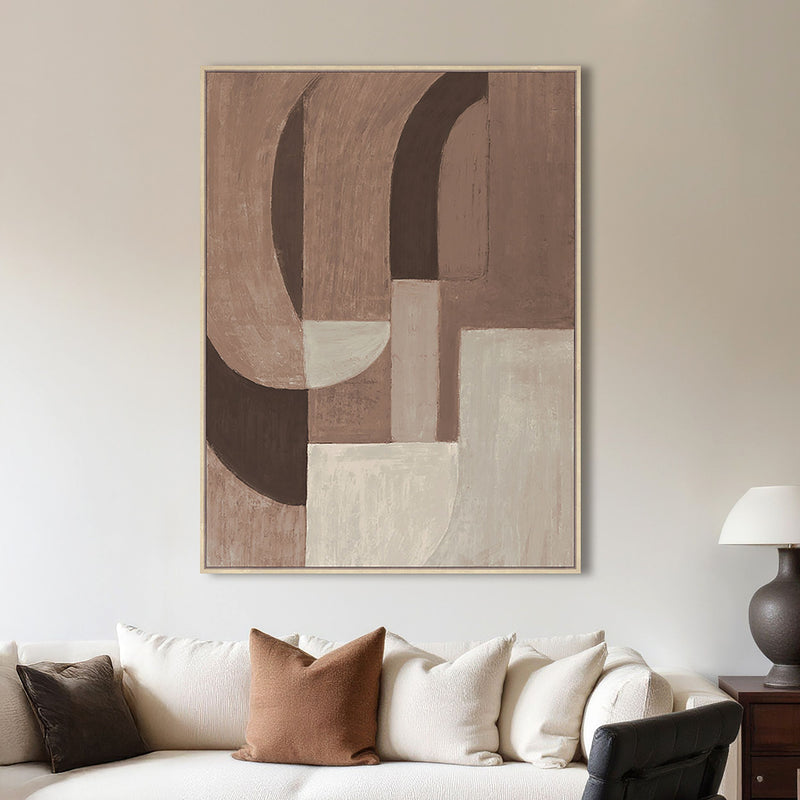 Wandkunst Tatu Braun – dekoratives Wandbild aus Leinwand, 120x90 cm