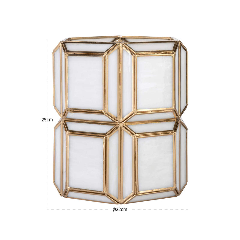 Richmond Windlicht Ariana Small Messing Antik – Glas & Eisen, 25 cm