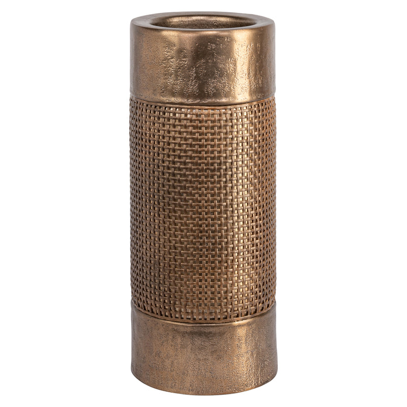 Kerzenhalter Sky brushed gold large - Richmond, Aluminium & Rattan,