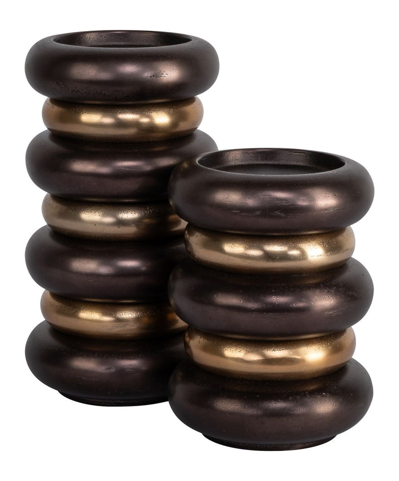 Richmond Kerzenhalter Eve bronze – kleiner Aluminium-Kerzenständer
