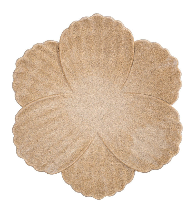 Richmond Deko-Schale Petal beige – skulpturale Blütenform, 46 cm