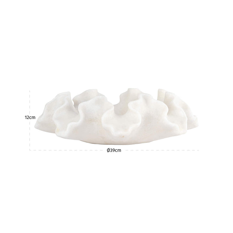 Richmond Schale Lola white – dekorative Deko-Schale in Korallenoptik