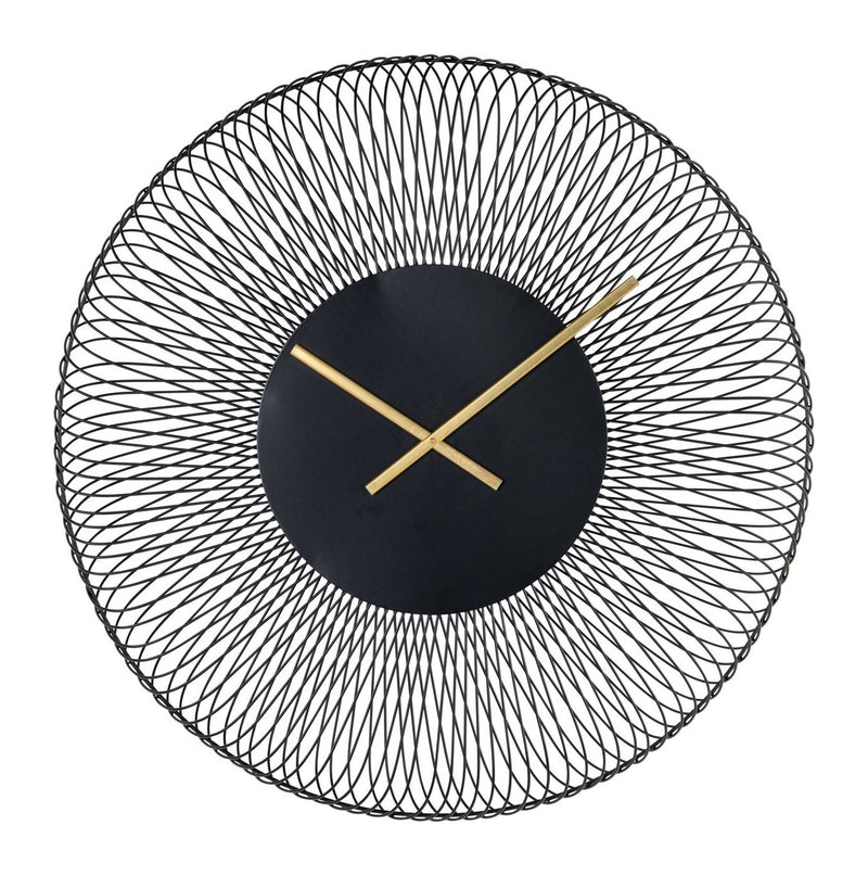 Richmond Wanduhr Blunt Black aus Eisen, Ø 85 cm, modernes Design