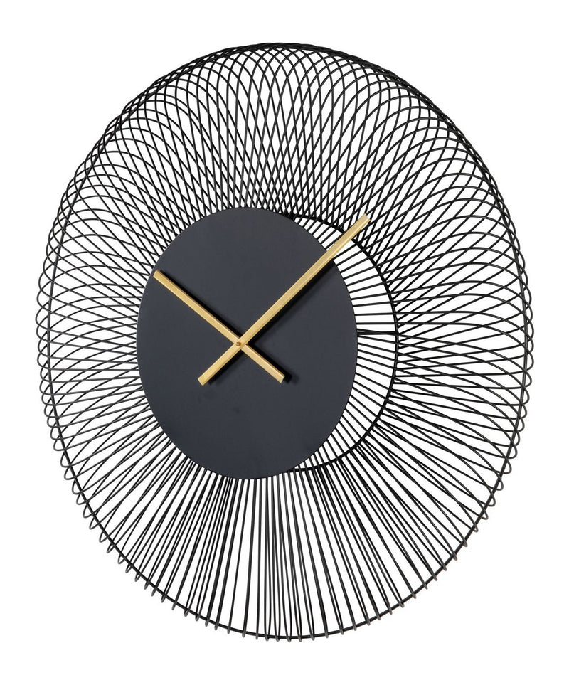 Richmond Wanduhr Blunt Black aus Eisen, Ø 85 cm, modernes Design
