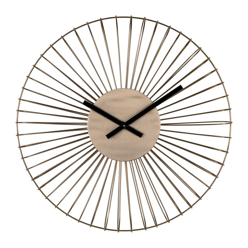 Wanduhr Wirle Gold von Richmond – edle Design-Uhr aus Eisen, Ø 61 cm