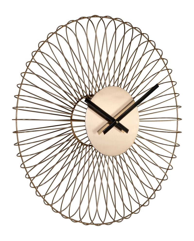 Wanduhr Wirle Gold von Richmond – edle Design-Uhr aus Eisen, Ø 61 cm
