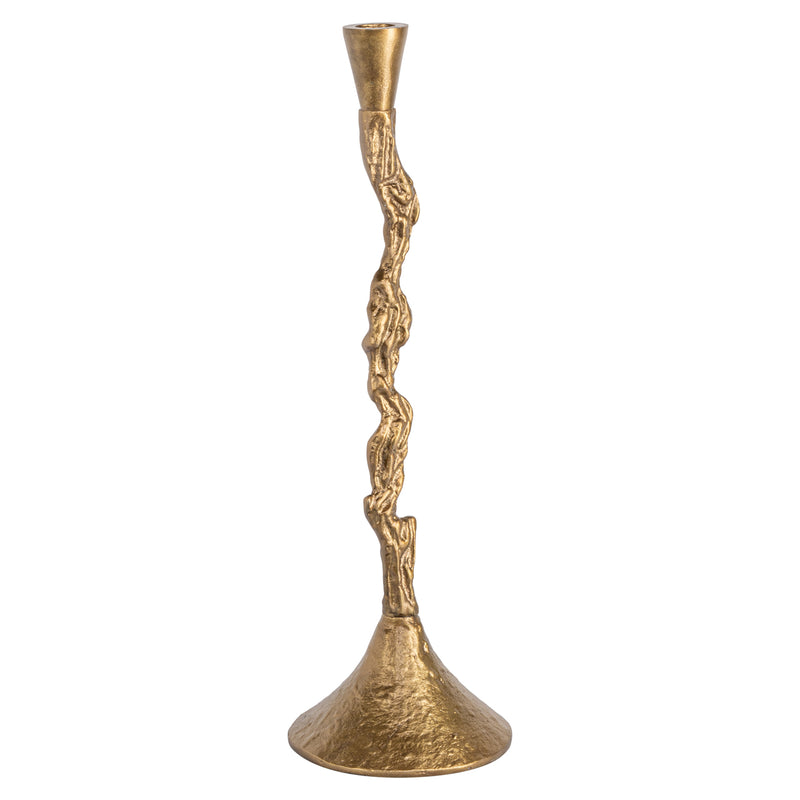 Kerzenhalter Mona in Brass Antique, 43 cm hoch, Aluminium