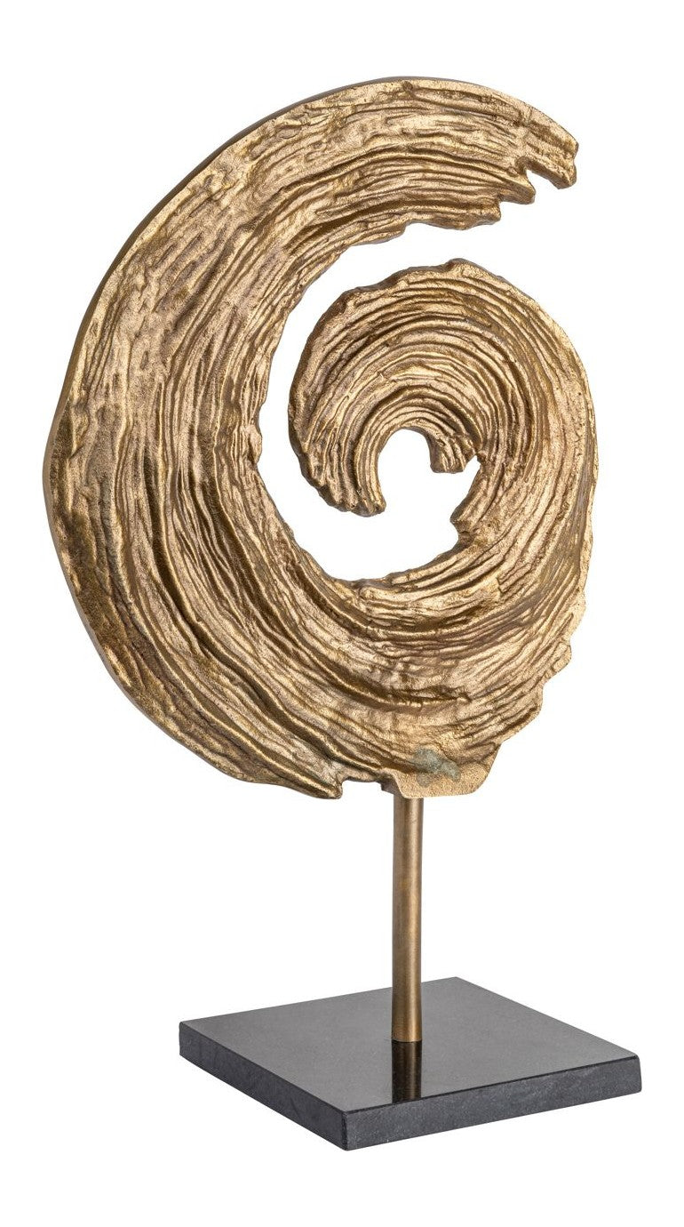 Richmond Dekoobjekt Swirl brass antique - Skulptur aus Aluminium &