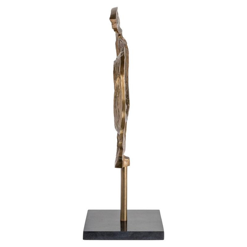 Richmond Dekoobjekt Swirl brass antique - Skulptur aus Aluminium &