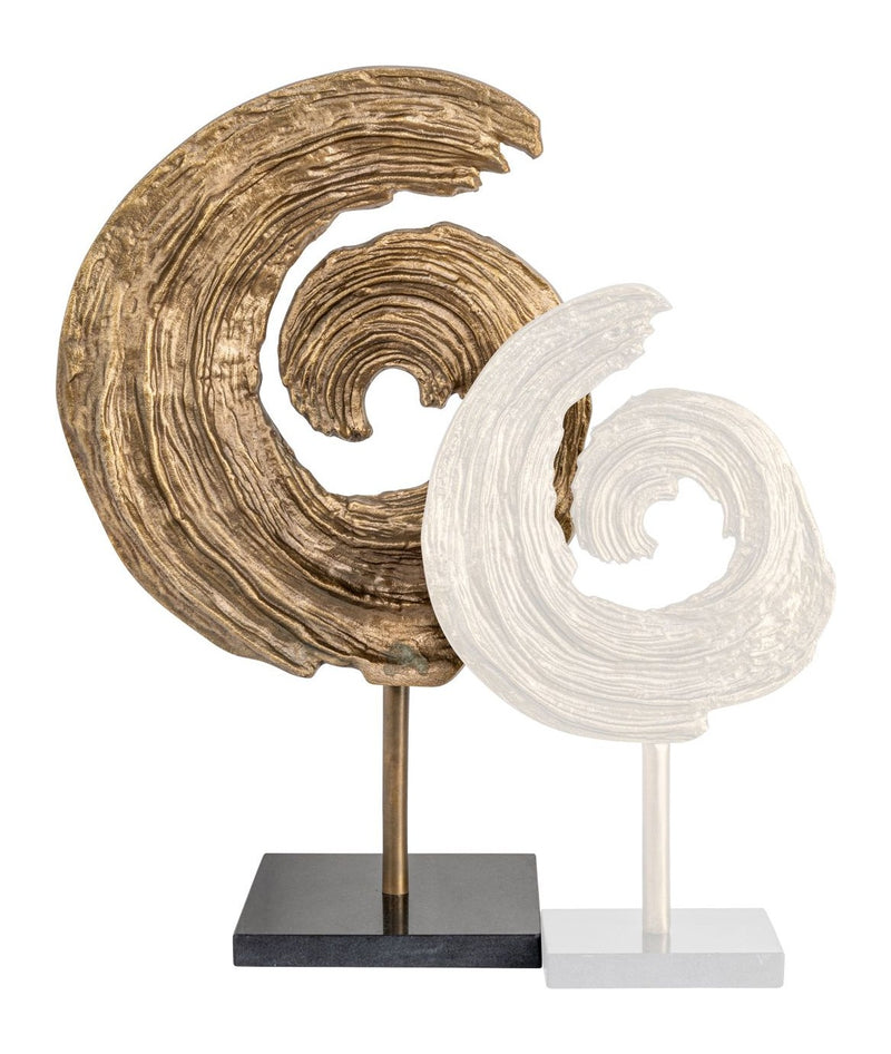 Richmond Dekoobjekt Swirl brass antique - Skulptur aus Aluminium &