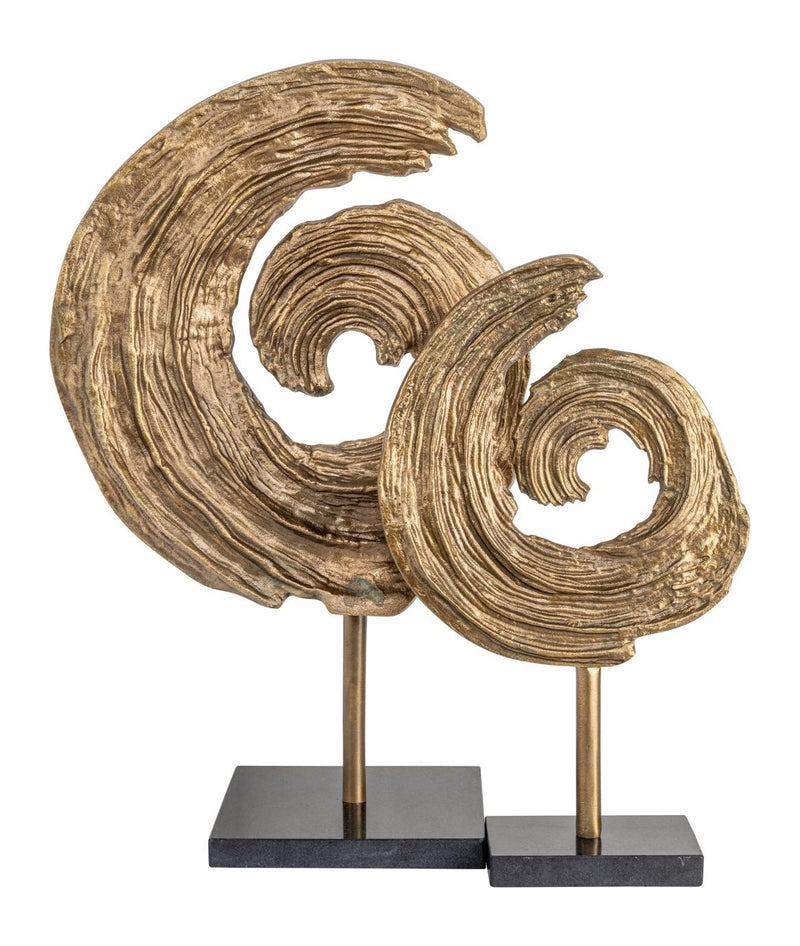 Richmond Dekoobjekt Swirl brass antique - Skulptur aus Aluminium &