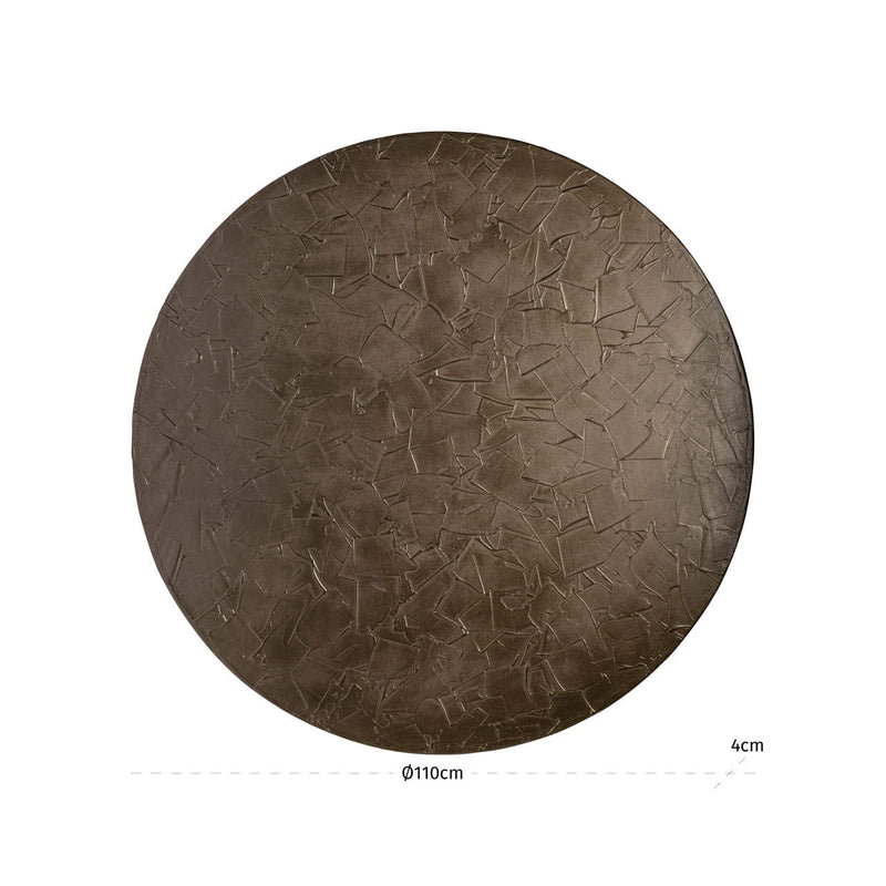Wandkunst Diga Brunzae Ø110 cm – rundes Wandrelief in Bronze-Optik