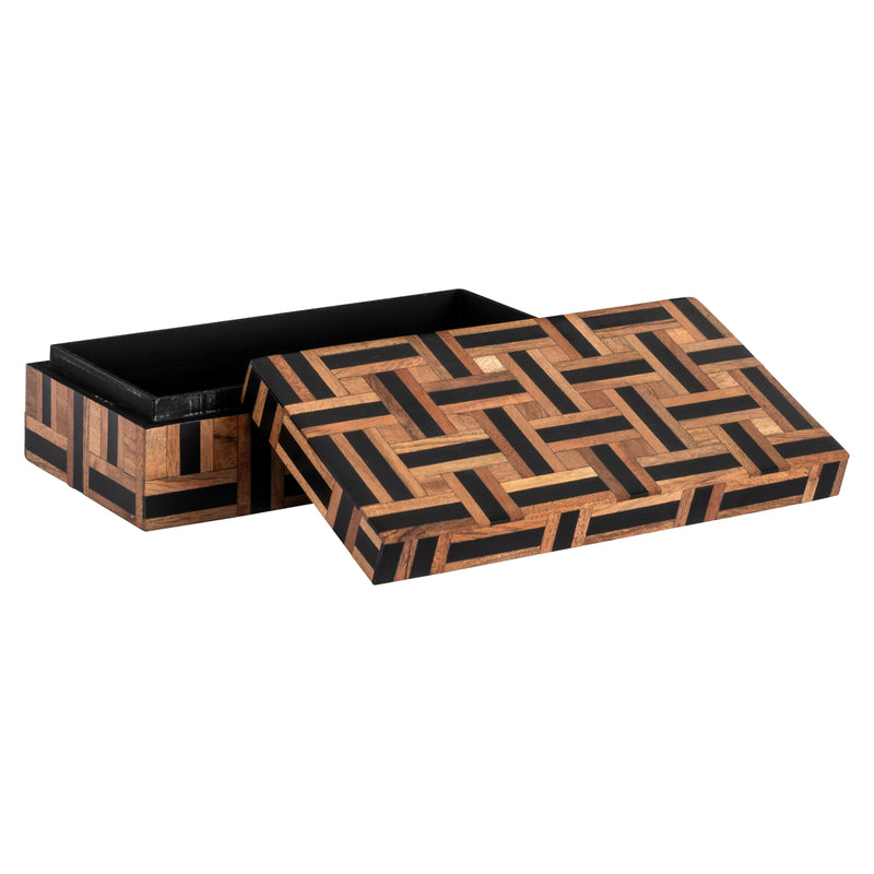 Aufbewahrungsbox Floor Small in Braun aus Harz und MDF