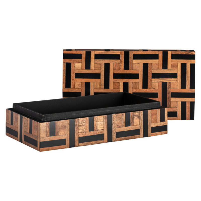 Aufbewahrungsbox Floor Small in Braun aus Harz und MDF