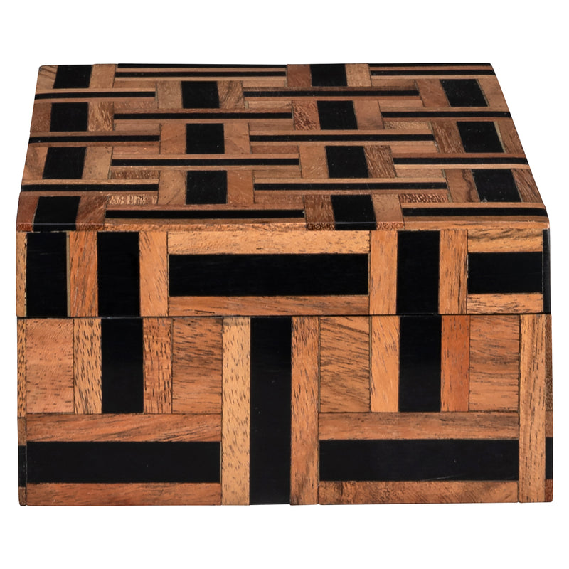 Aufbewahrungsbox Floor Small in Braun aus Harz und MDF