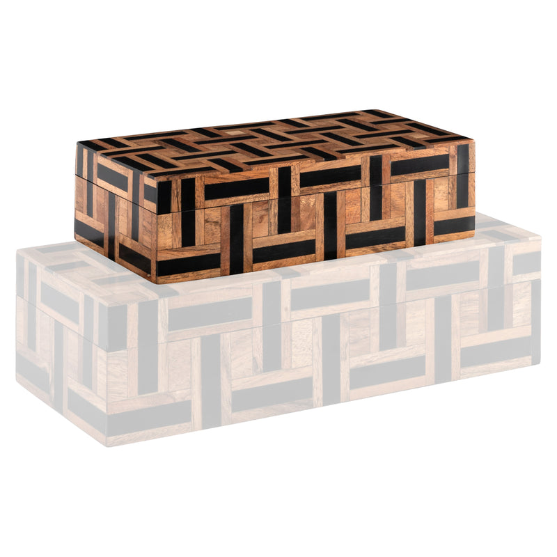 Aufbewahrungsbox Floor Small in Braun aus Harz und MDF