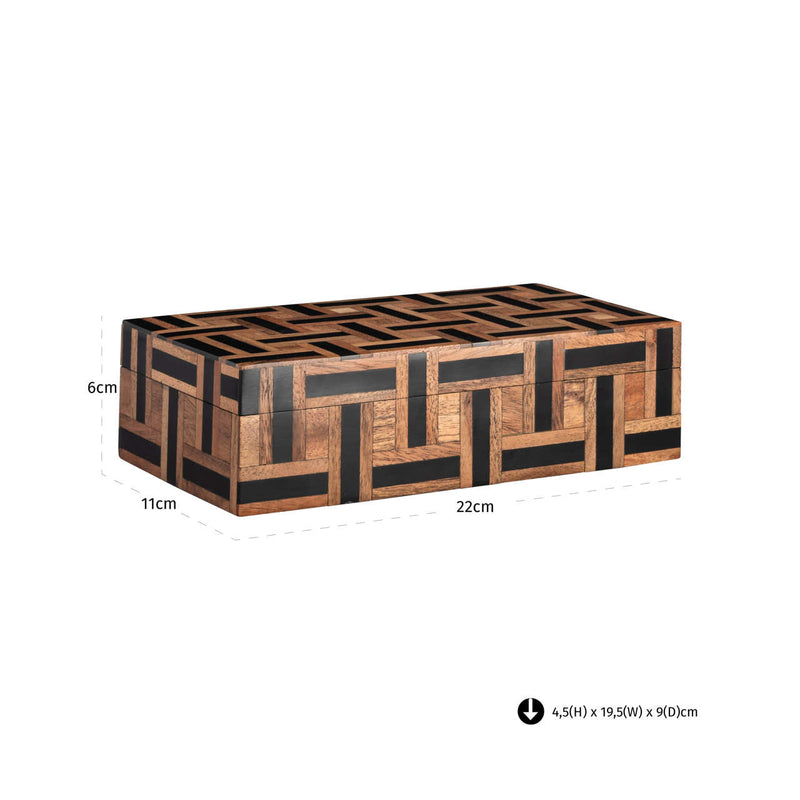 Aufbewahrungsbox Floor Small in Braun aus Harz und MDF