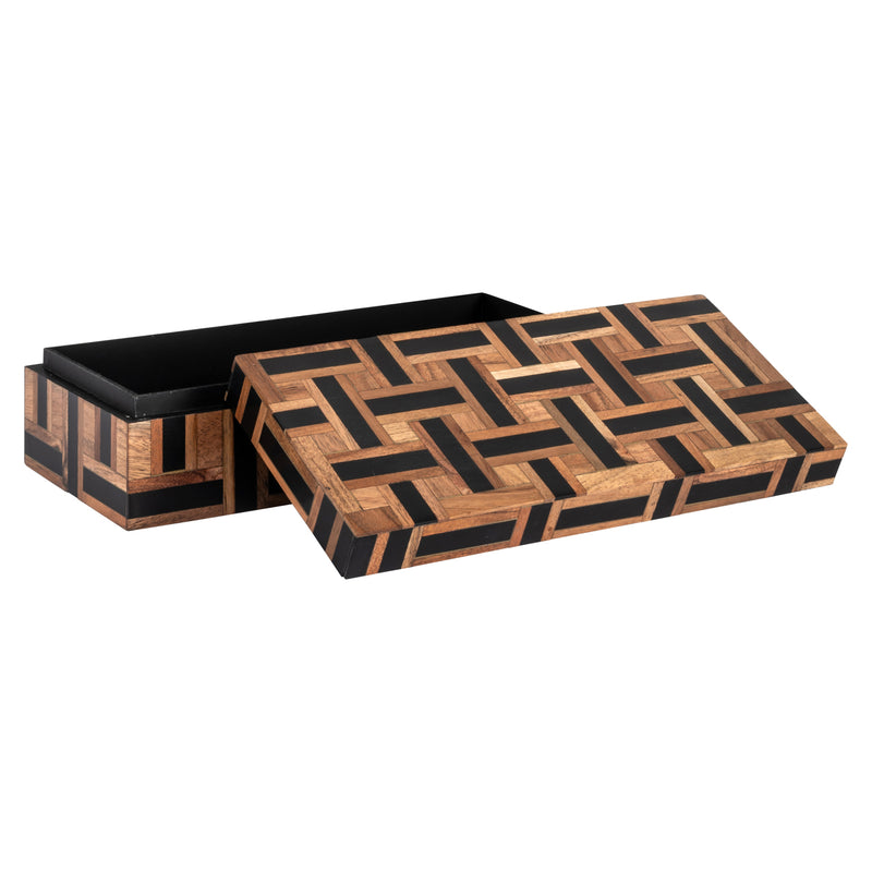 Richmond Aufbewahrungsbox Floor braun – Deko-Box aus Harz & MDF