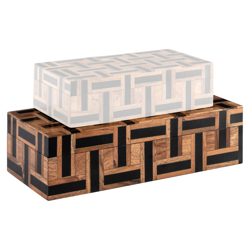 Richmond Aufbewahrungsbox Floor braun – Deko-Box aus Harz & MDF