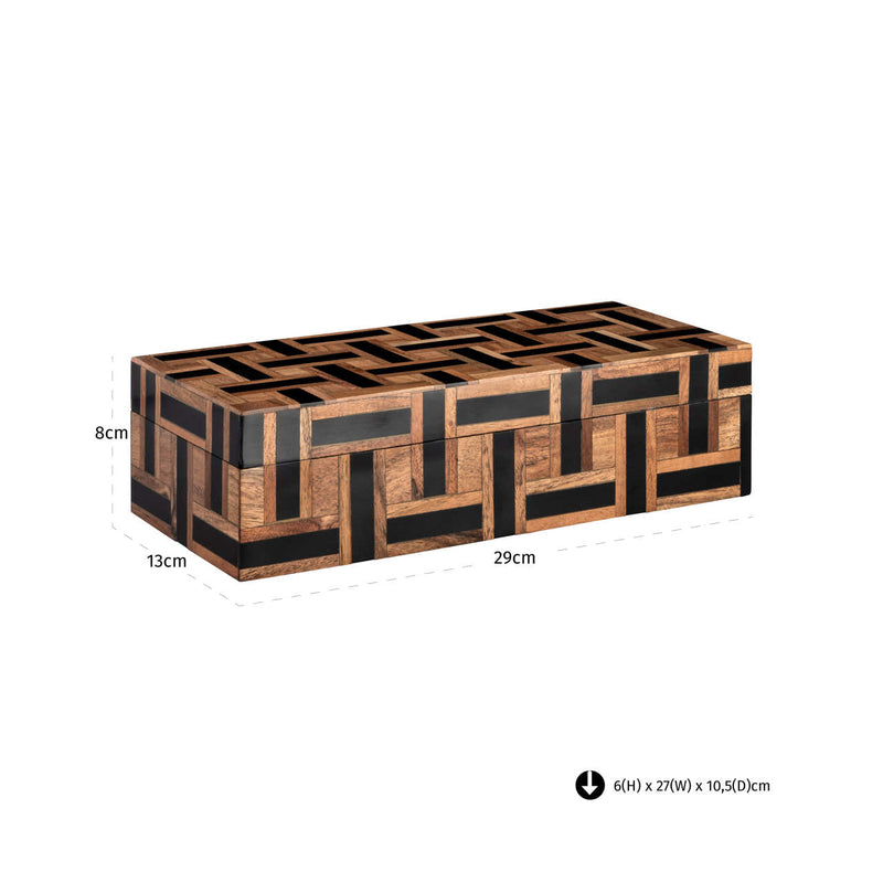 Richmond Aufbewahrungsbox Floor braun – Deko-Box aus Harz & MDF