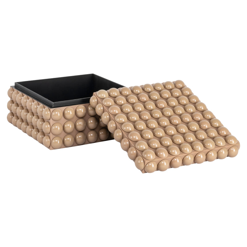 Richmond Aufbewahrungsbox Ash beige – dekorative Box aus Harz & MDF