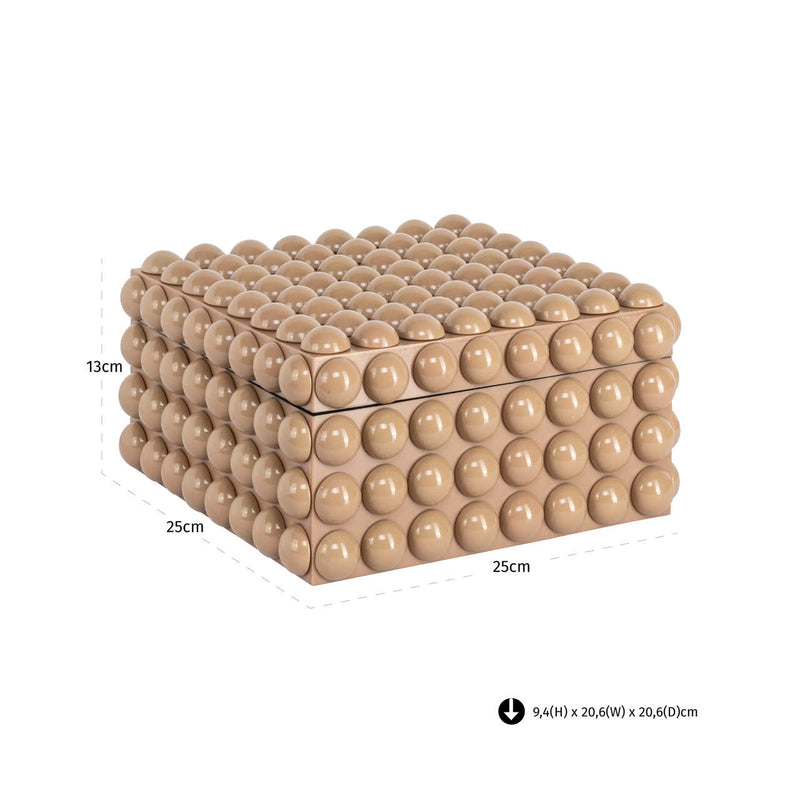 Richmond Aufbewahrungsbox Ash beige – dekorative Box aus Harz & MDF